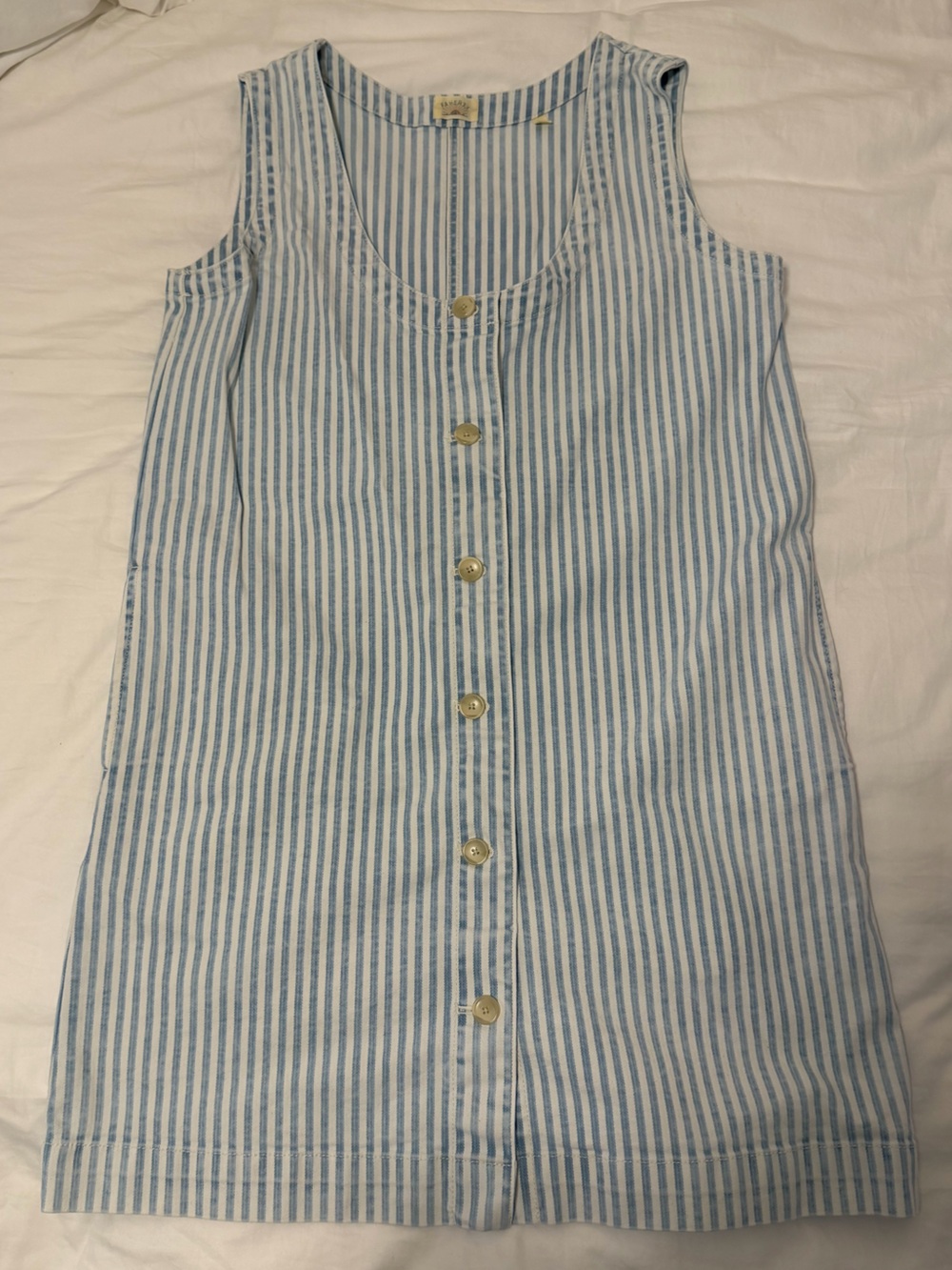 NWOT Faherty Topsail Denim Malibu Dress - Breakwater Stripe